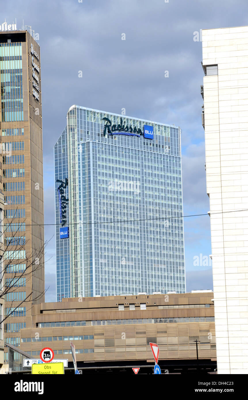 Radisson Blu hotel by the Nydalen business district of the waterfront of Oslo Norway Stock Photo Radisson Blu hotel by the Nydalen business district of the waterfront of Oslo Norway Stock Photo