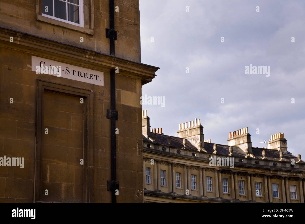 Gay Street and The Circus in Bath Somerset England UK Stock Photo