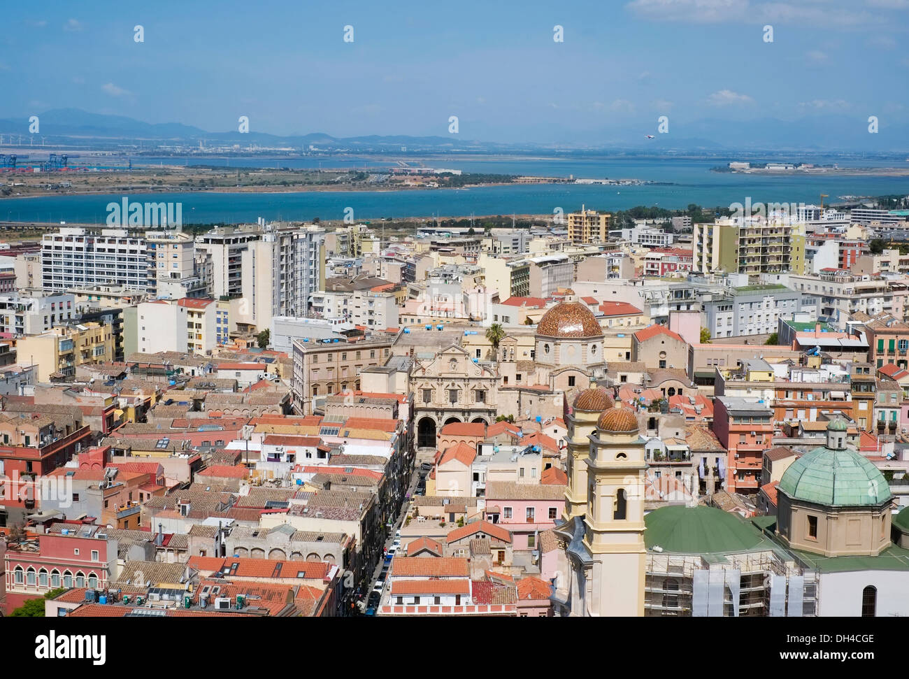 View of Cagliari from above, Sardinia, Italy Stock Photo
