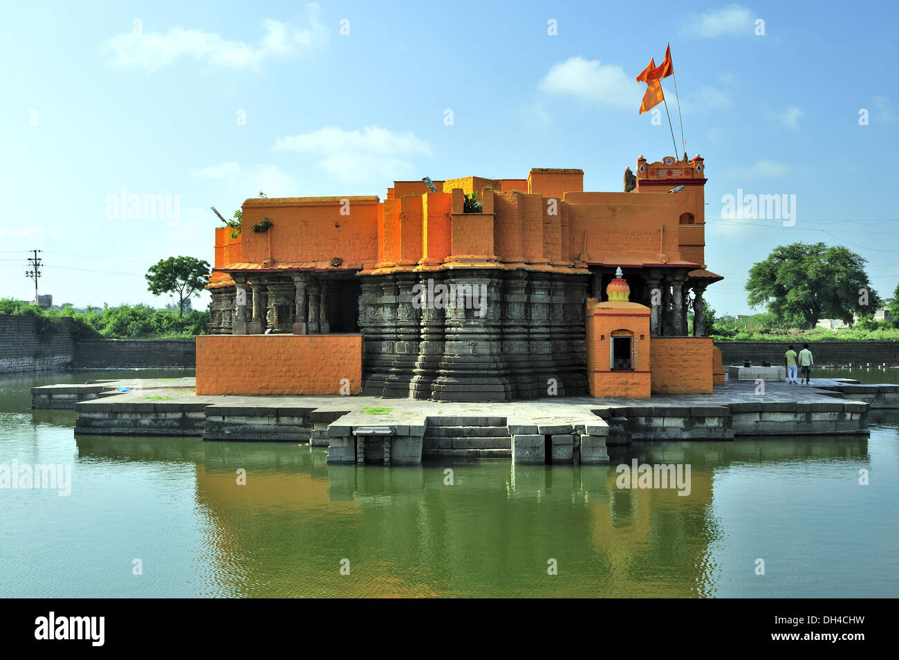 kankaleshwar temple lake at beed maharashtra india Asia Stock Photo