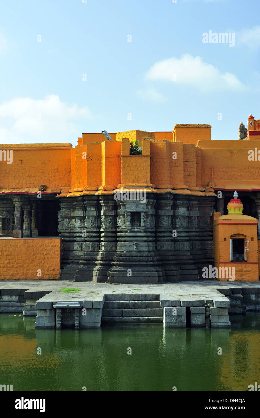 kankaleshwar temple lake at beed maharashtra india Asia Stock Photo