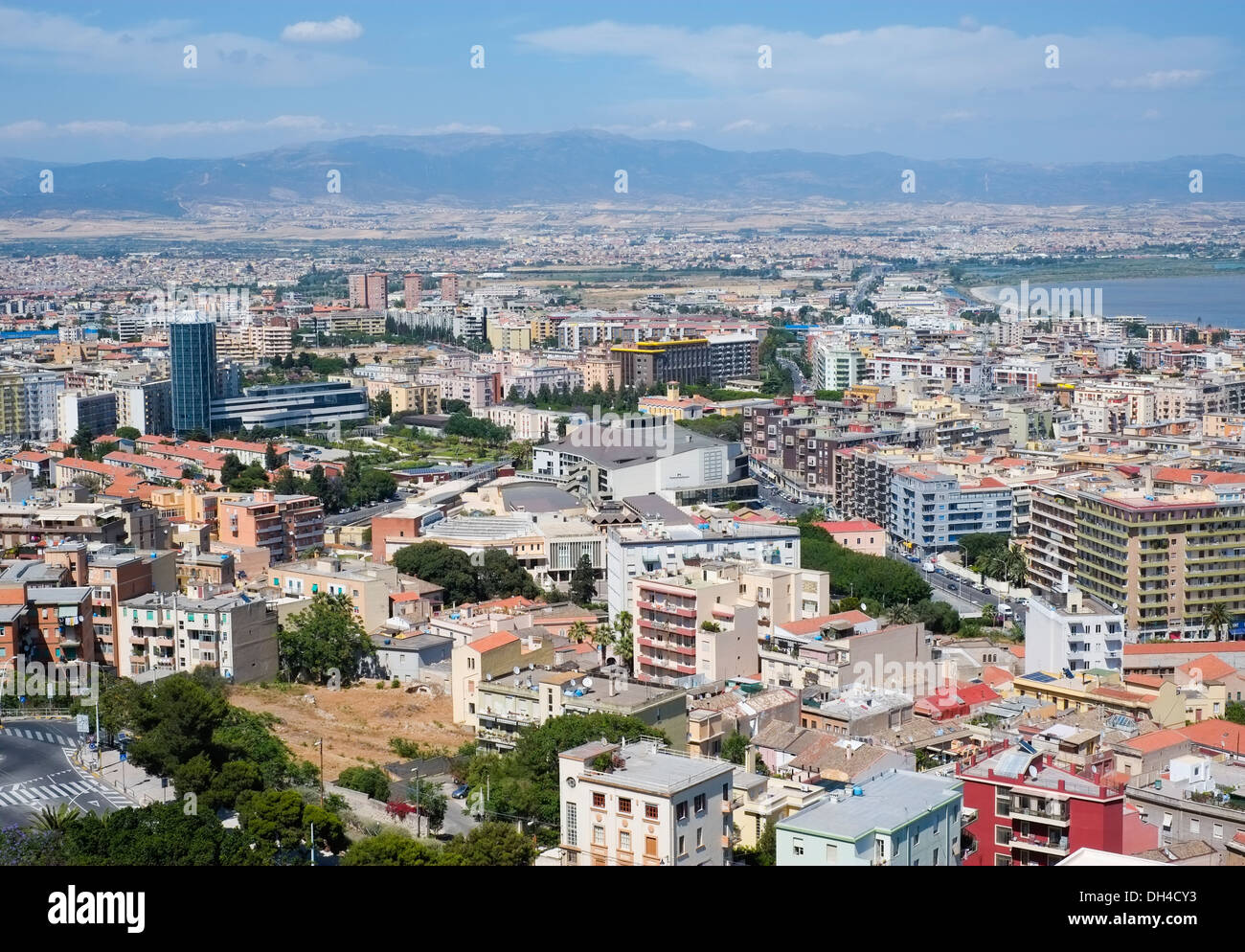 View of Cagliari from above, Sardinia, Italy Stock Photo
