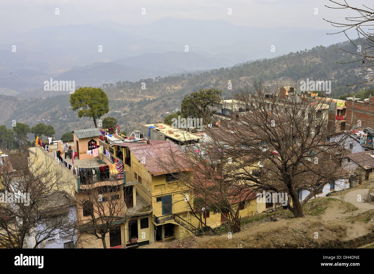 Houses in ranikhet almoda uttarakhand India Asia Stock Photo