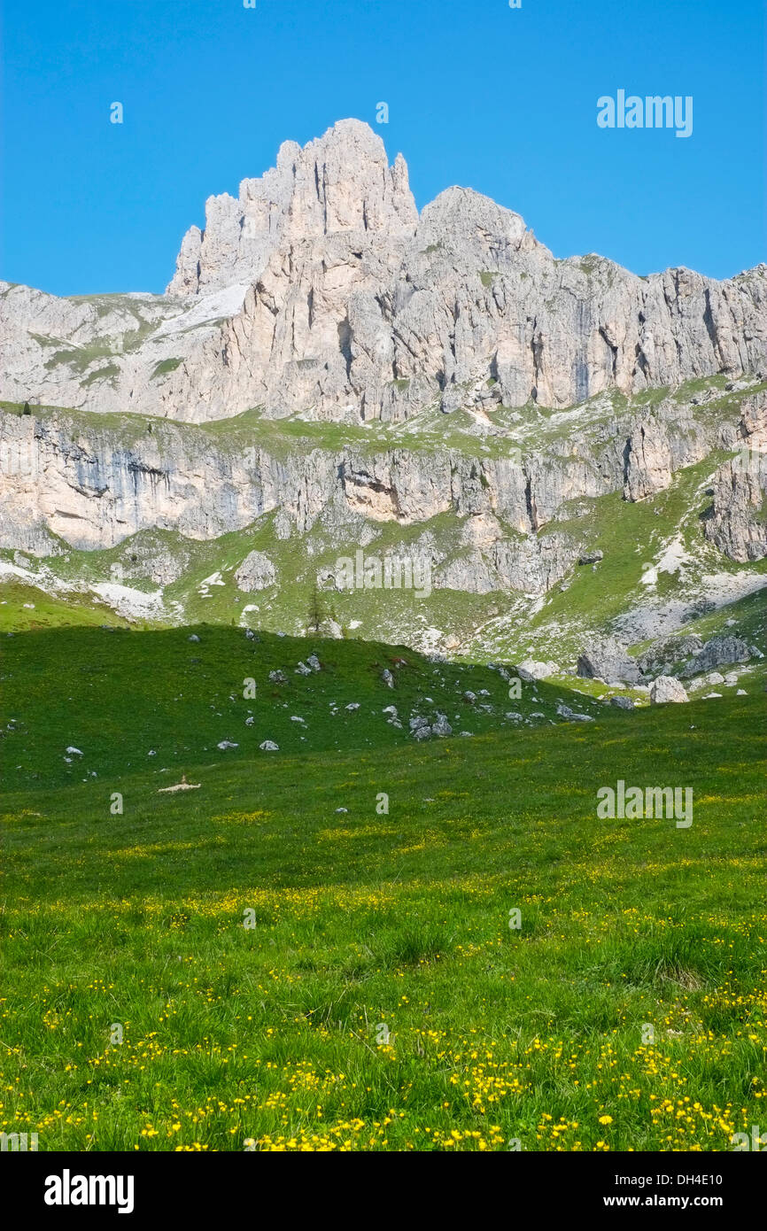 Dolomites mountains Val di Fassa, Trentino, Italy Stock Photo