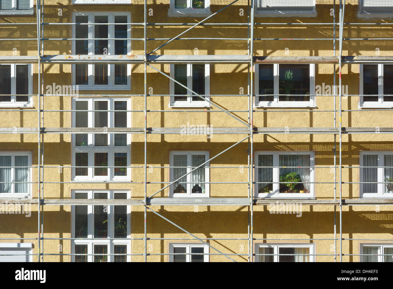 Scaffolding as Safety Equipment on a Construction Site Stock Photo
