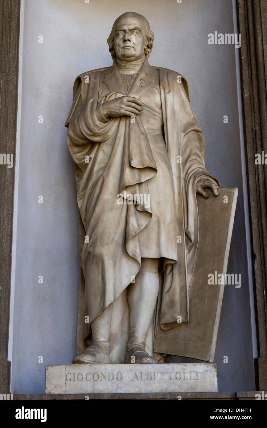 Statue of Giocondo Albertolli in Palazzo di Brera, Milan, Italy. Stock Photo