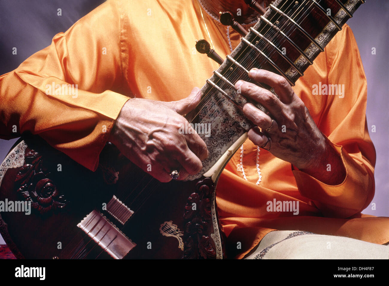 Sitar indian stringed instrument hires stock photography and images