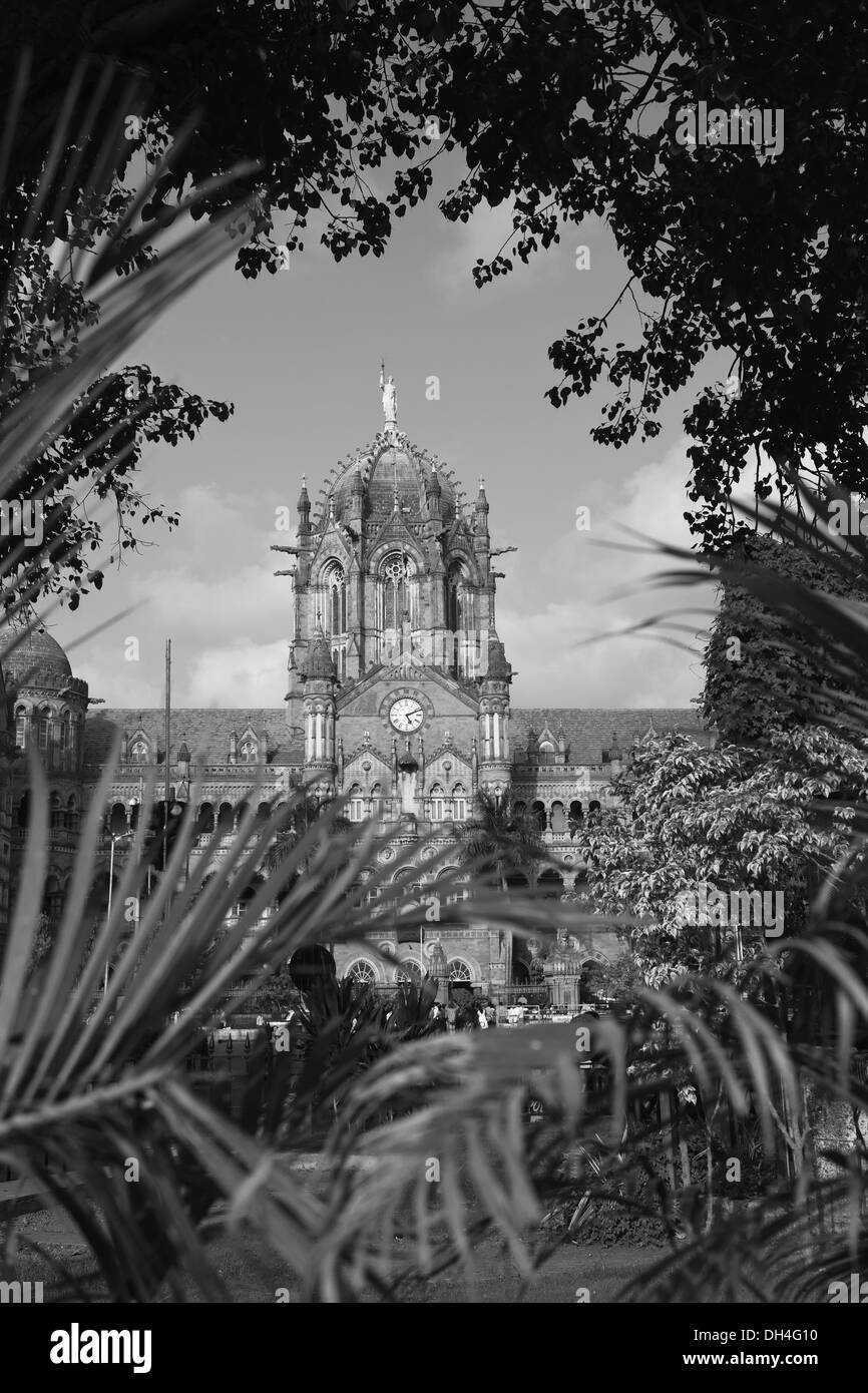 Victoria terminus station Black and White Stock Photos & Images - Alamy