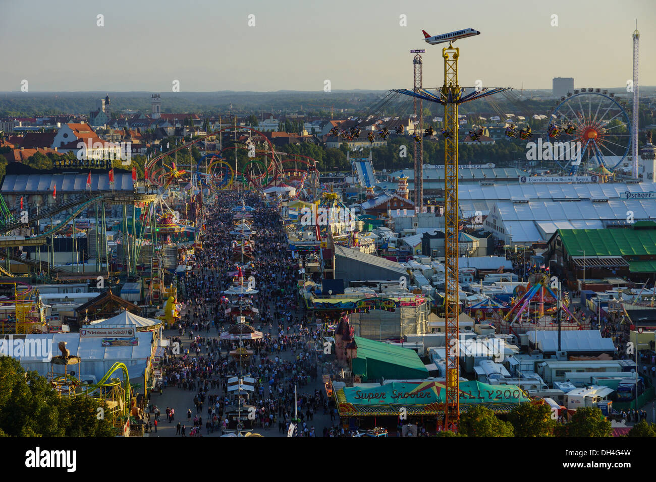 Look at the Wiesn, Munich Oktoberfes Beer Festival, Bavaria, Germany Stock Photo