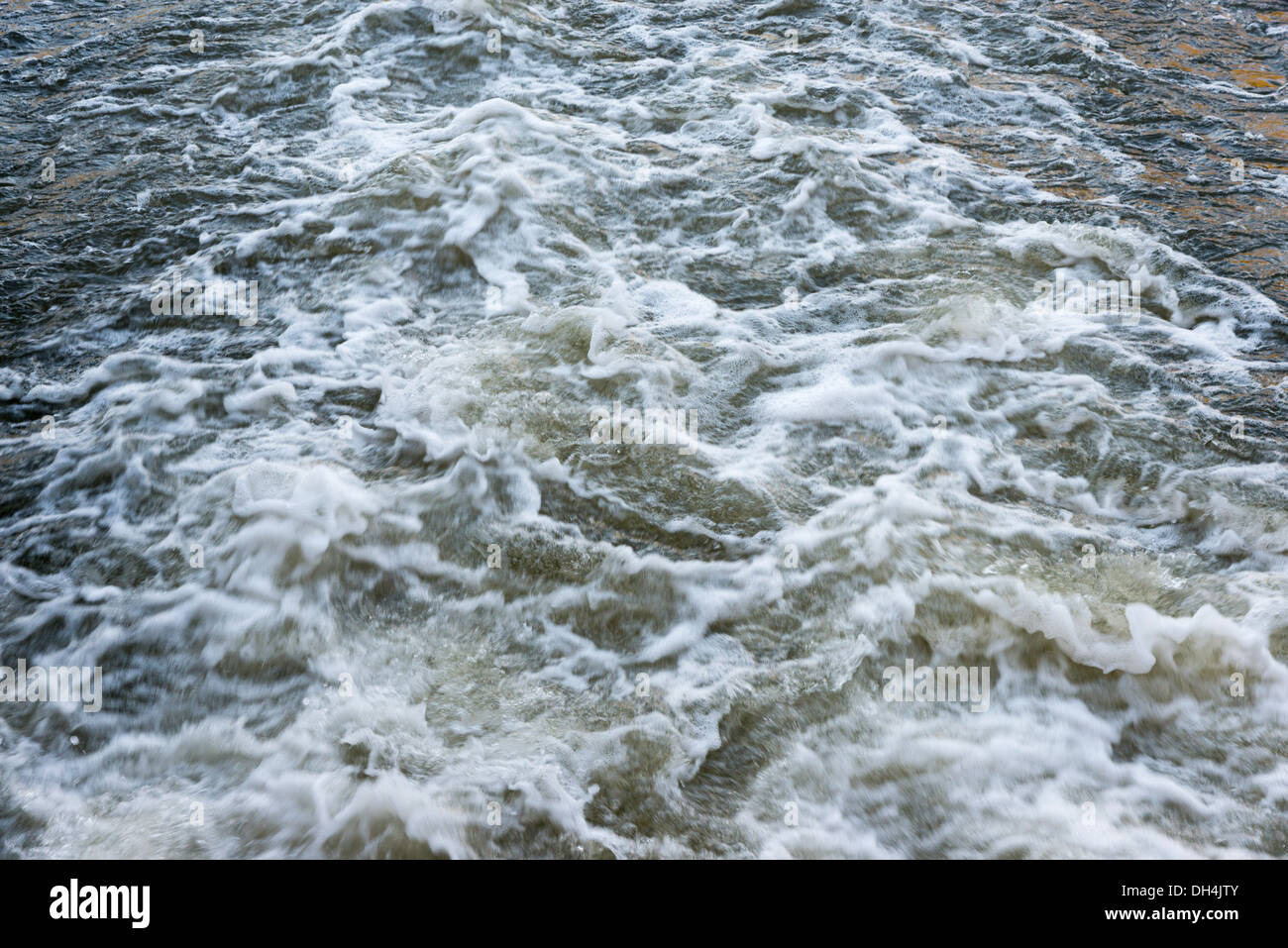 Gushing water in a river UK Stock Photo Alamy