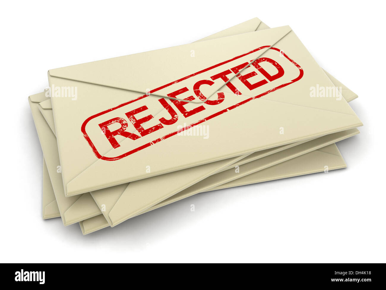 Rejected letters  (clipping path included) Stock Photo