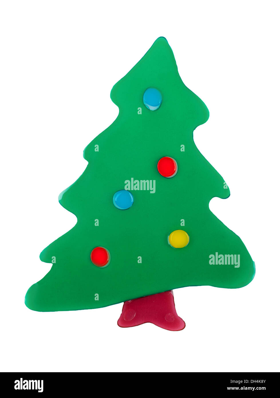 Christmas decorations adhesive gel on white background Stock Photo