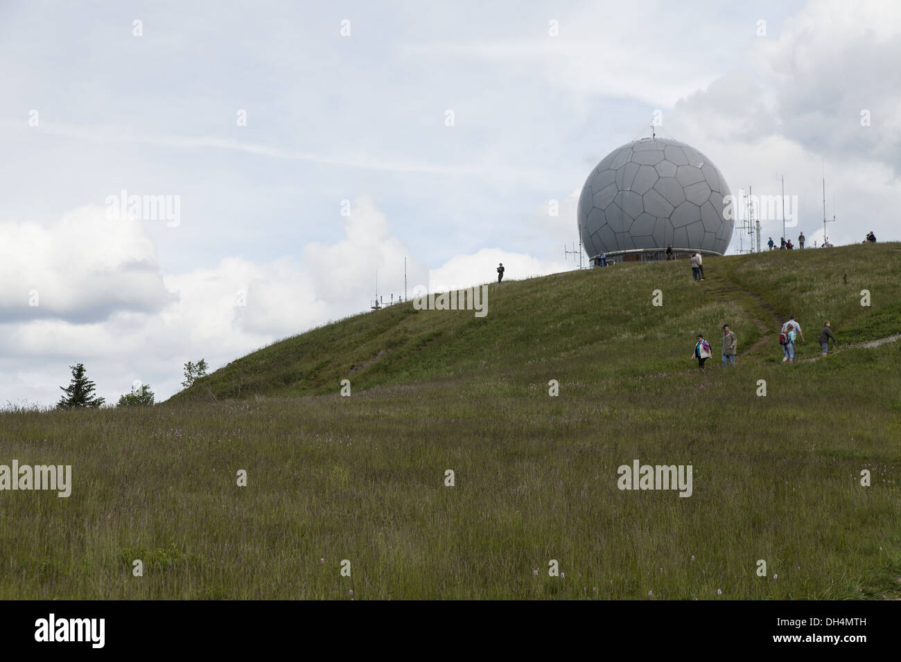 Landscape on the water dome in the Rhön Stock Photo