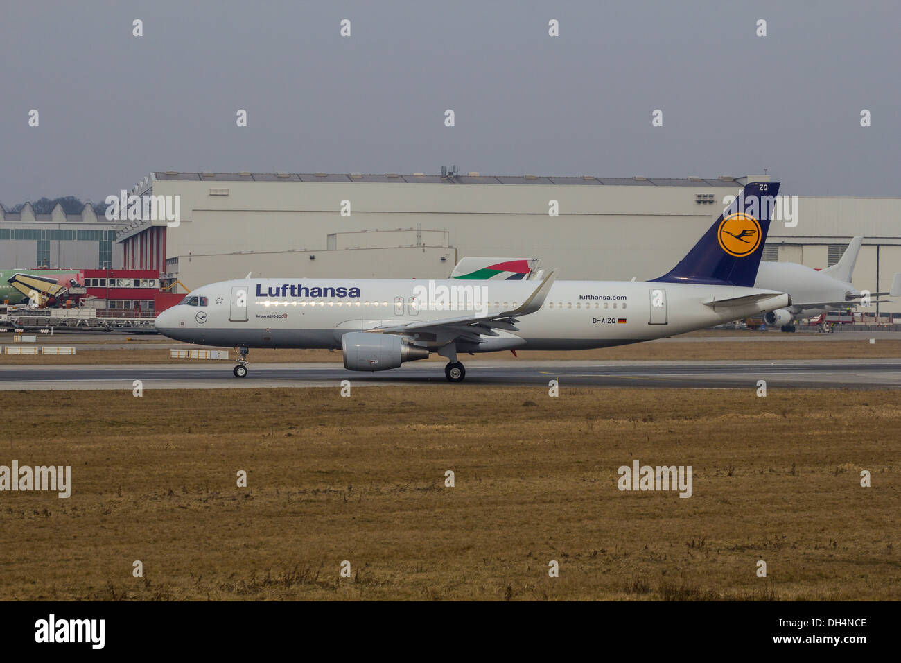 One Of The First Sharklet Airbus A3 On Delivery For The German Stock Photo Alamy