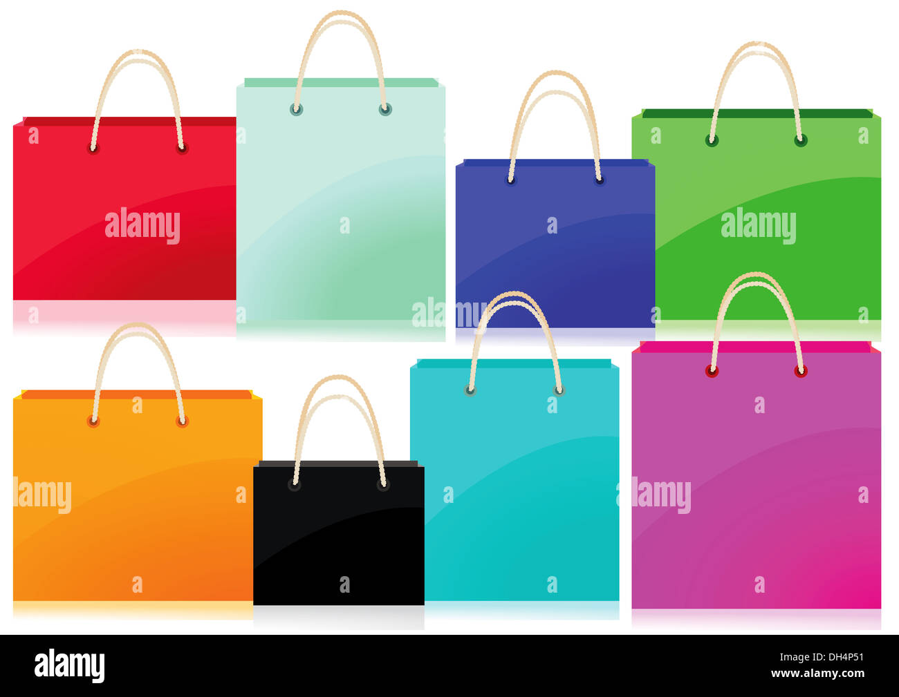 Colorful shopping bags Stock Photo