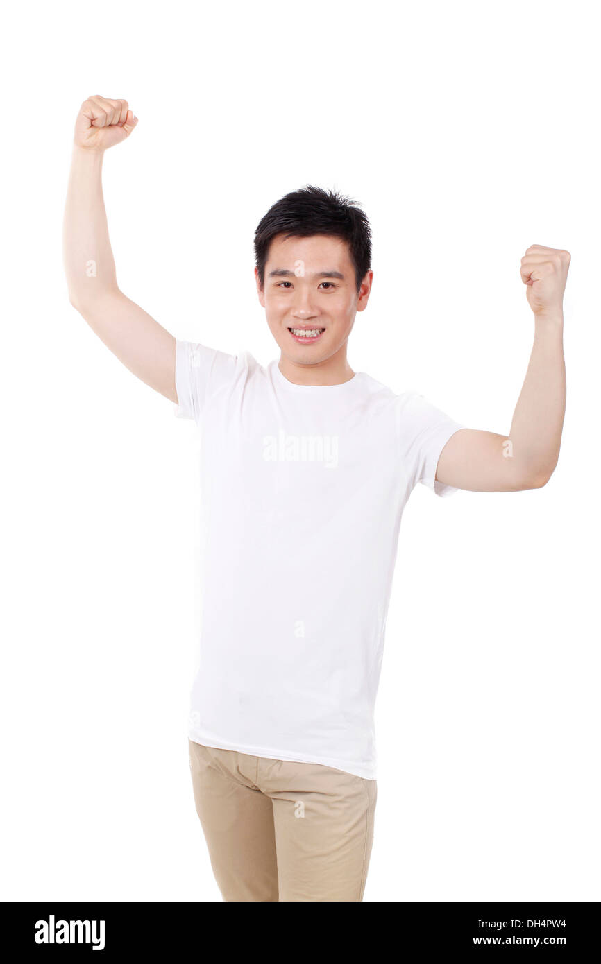 Young businessman relaxed at work Stock Photo