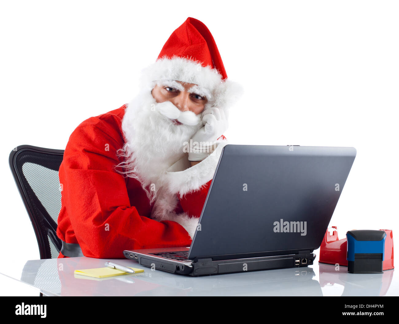 Visual Reference: Young Santa Claus Laptop Hi Res Stock Photography And Images