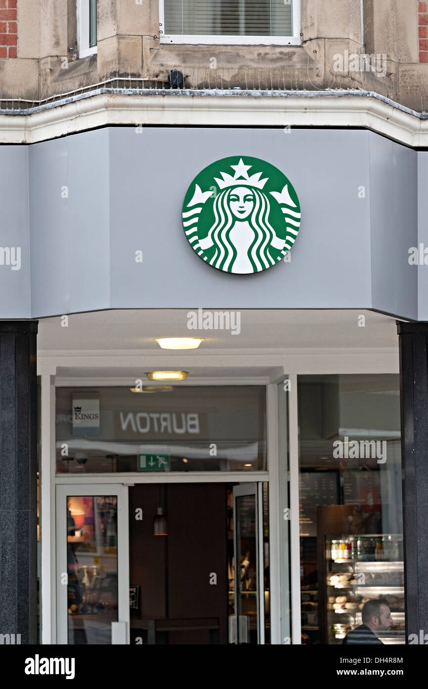Starbucks shop coffee house Nottingham Stock Photo Alamy