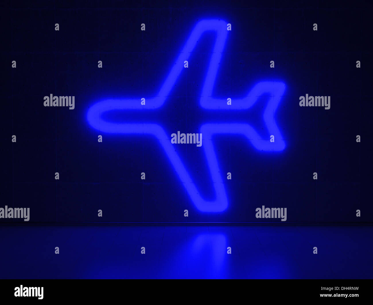 Airplane - Series Neon Signs Stock Photo - Alamy