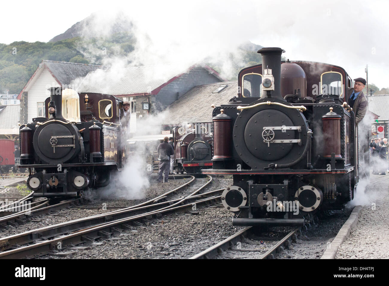 Steam on the Blaenau Ffestiniog Railway at Porthmadog