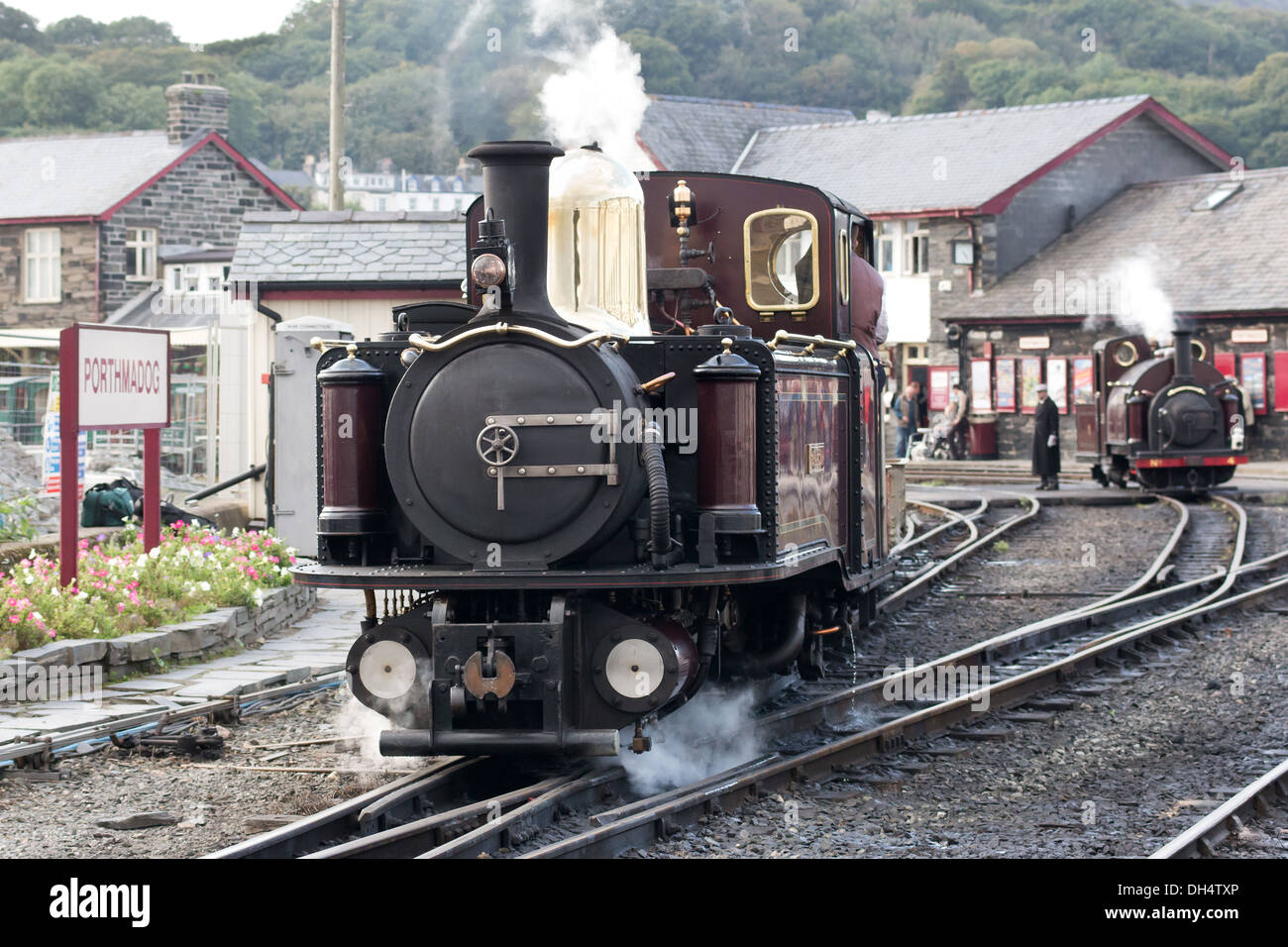steam on the Blaenau Ffestiniog Railway, at Porthmadog