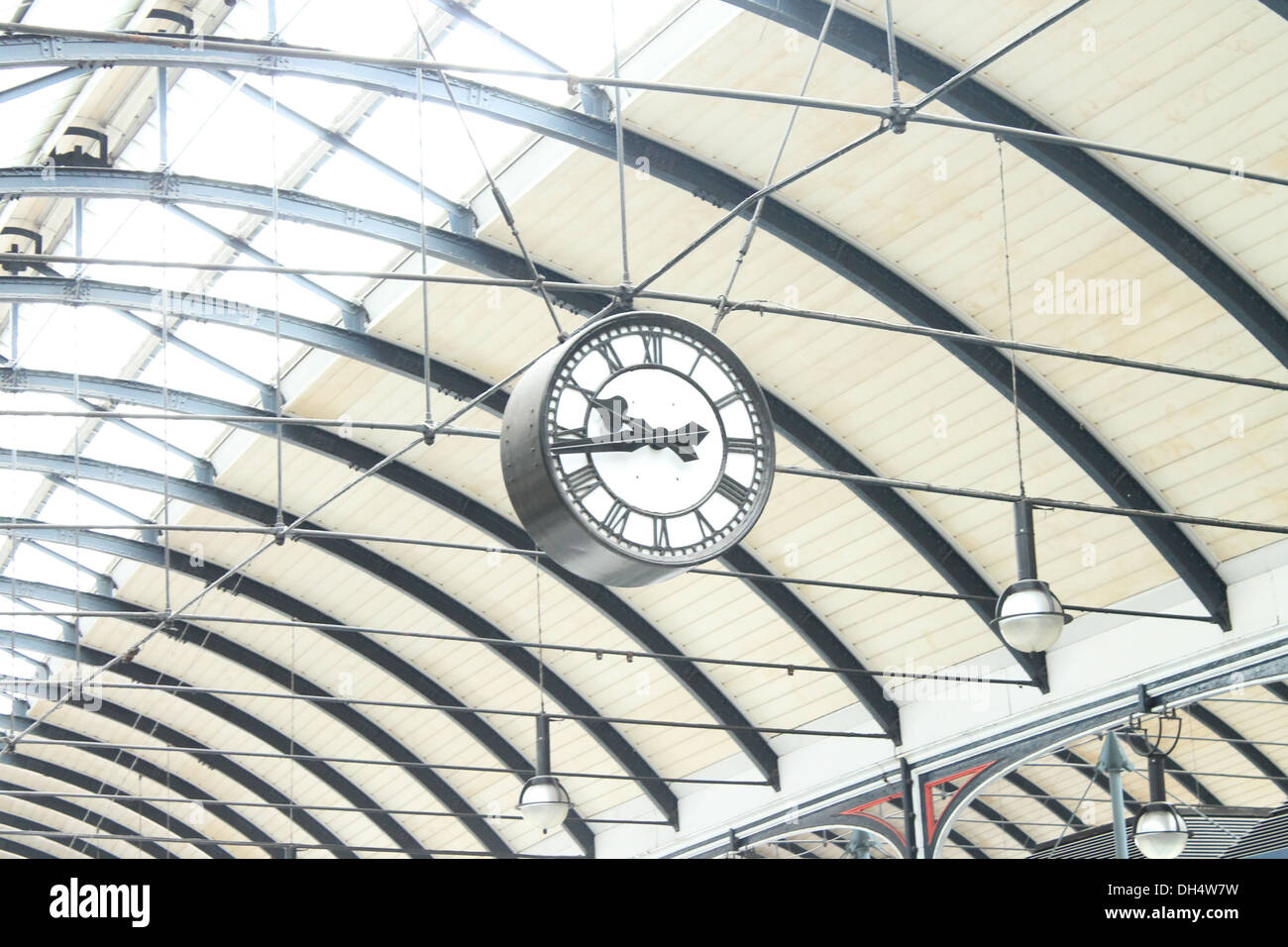 train station clock Stock Photo