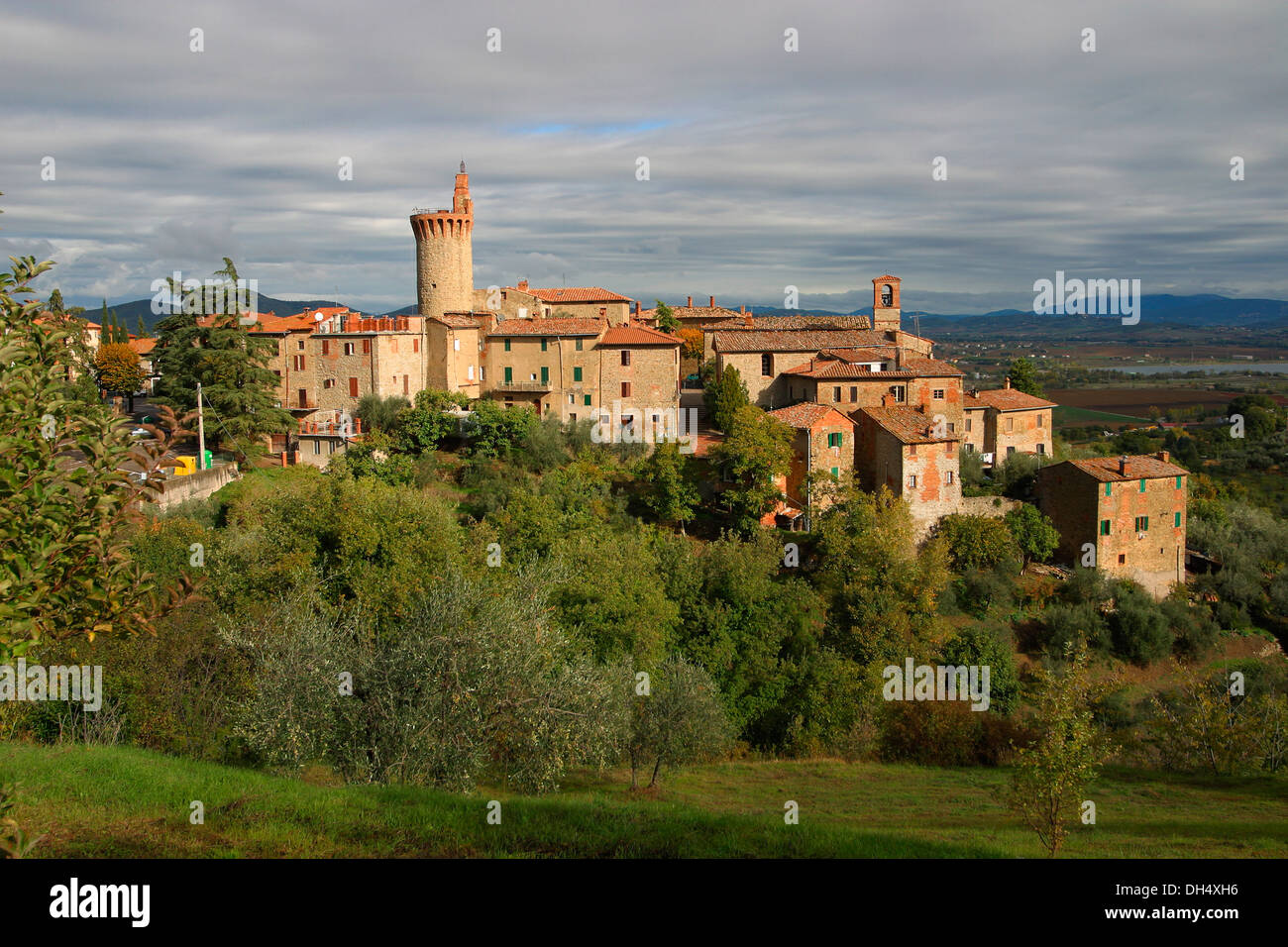 Castiglion Fosco hill village in the commune of Piegaro in Umbria. Stock Photo