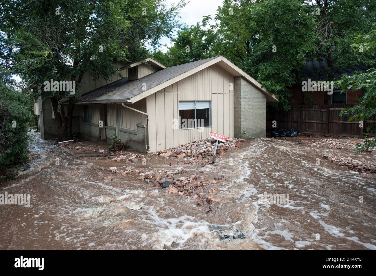 Boulder, CO Flood Stock Photo