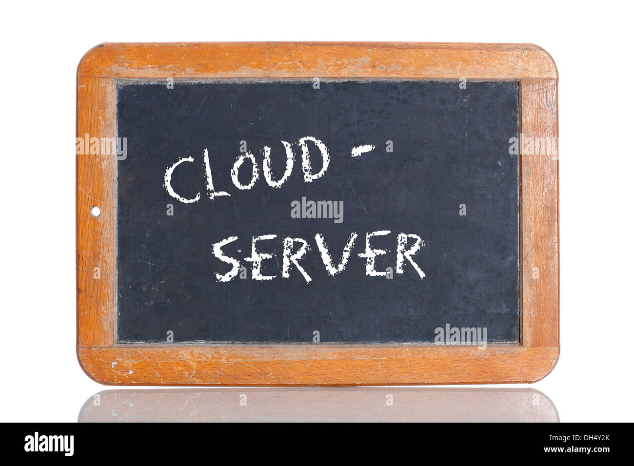 Old school blackboard with the term CLOUD SERVER Stock Photo