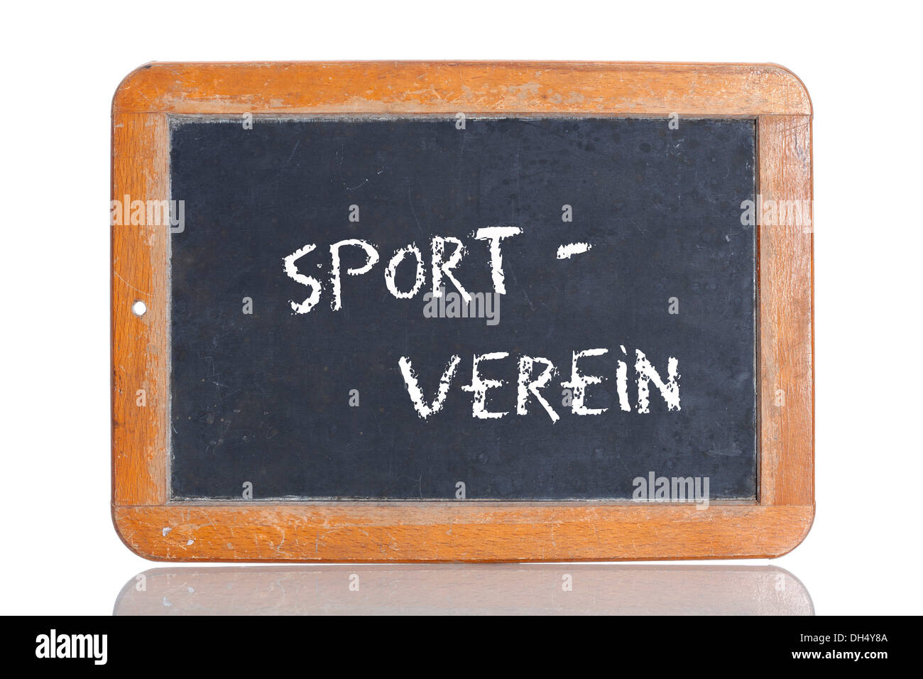 Old school blackboard with the term SPORTVEREIN, German for sport association Stock Photo
