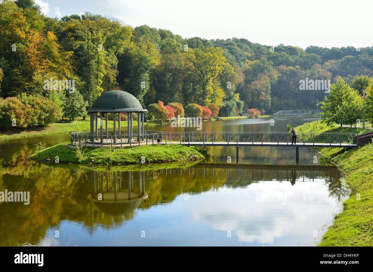 Landscape park in autumn Stock Photo