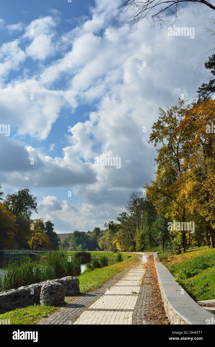 Landscape park in autumn Stock Photo