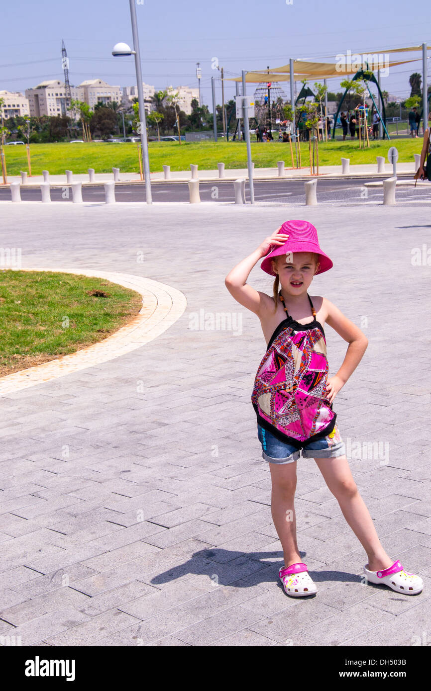 Little girl in red coat Stock Photo Alamy