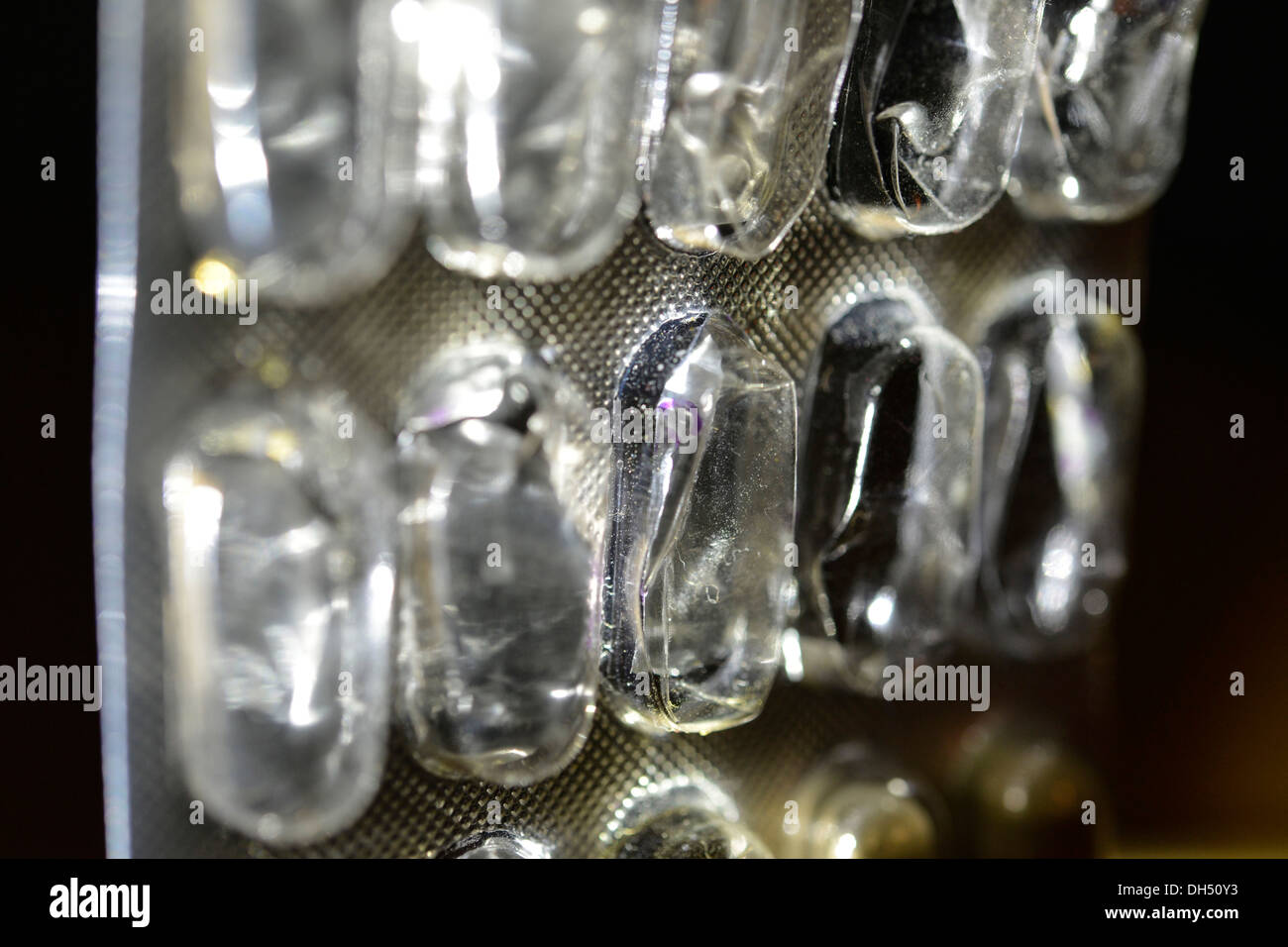 Empty blister pack of tablets Stock Photo