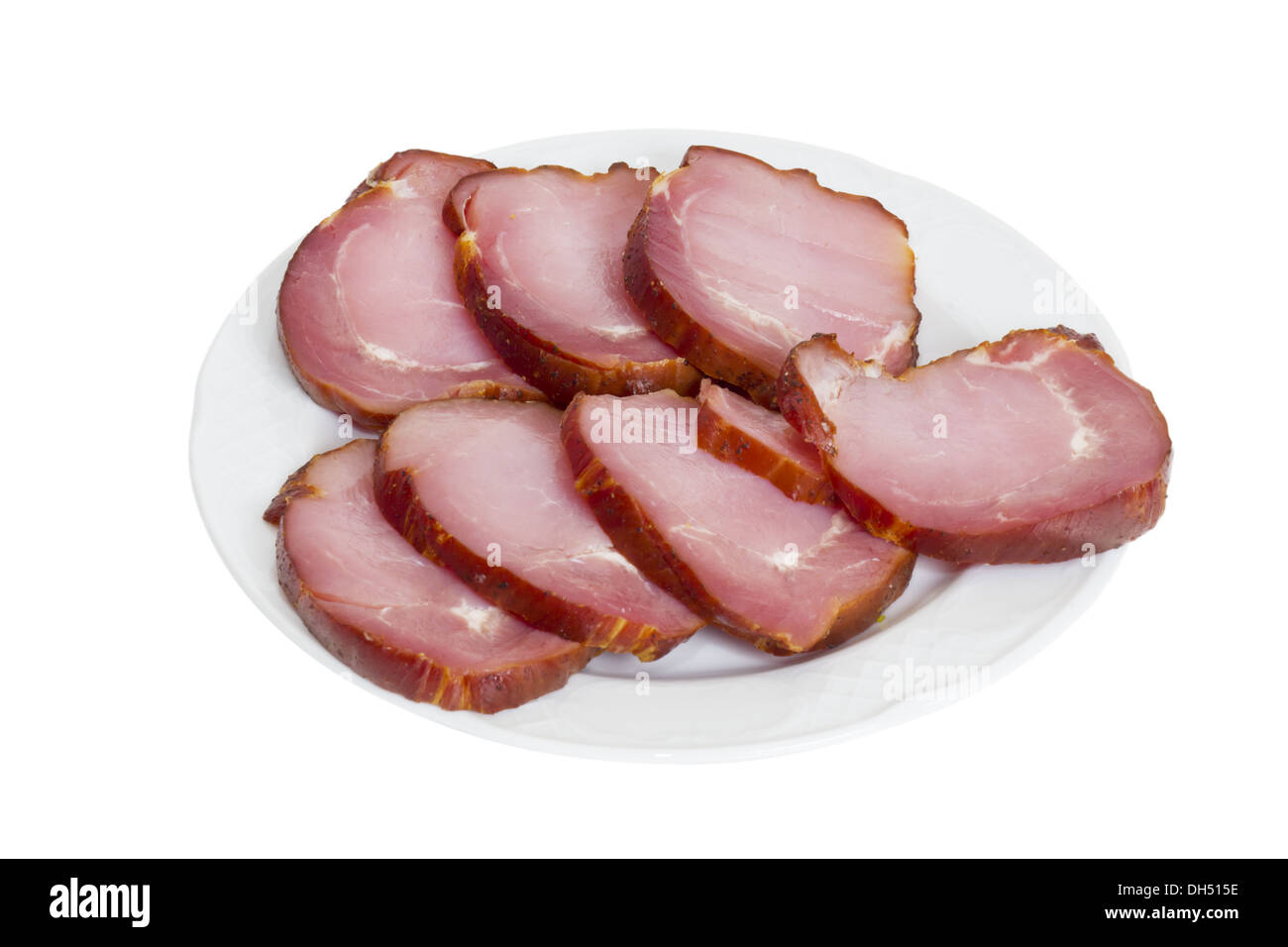 Ham meat smoked bacon Stock Photo Alamy