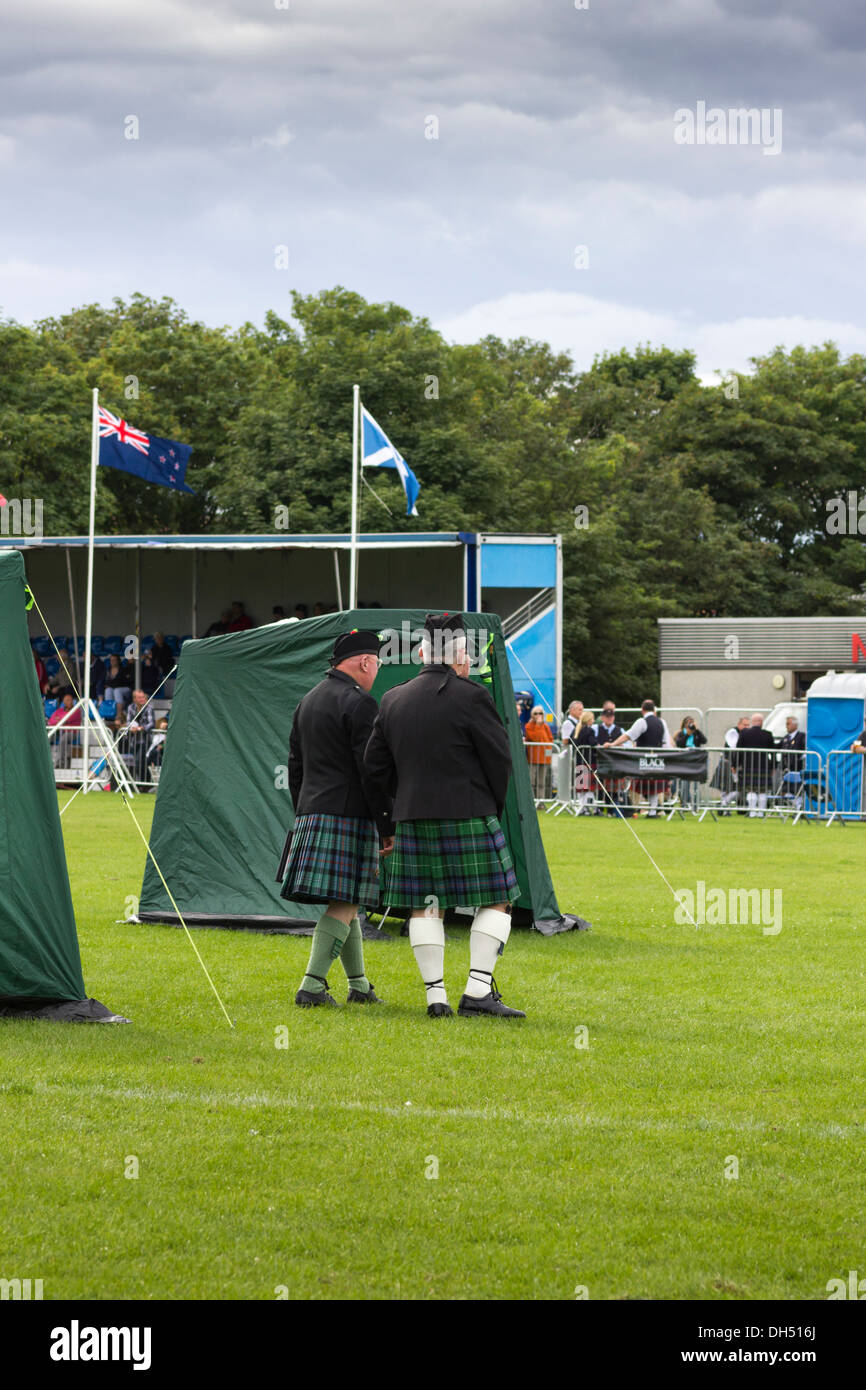 Judges in the pipe band competition at North Berwick Highland Games