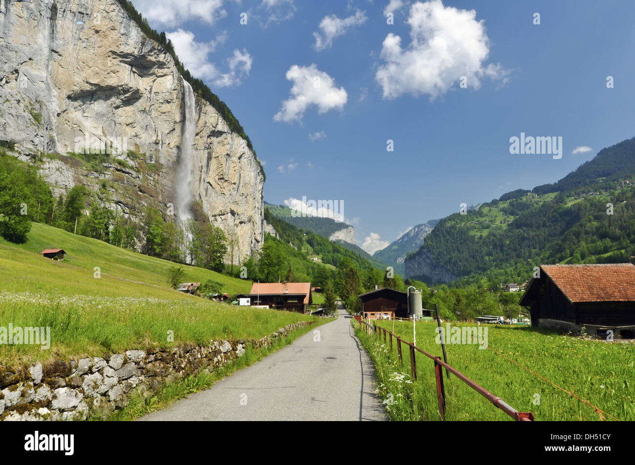 Summer Alpine rural landscape Stock Photo - Alamy