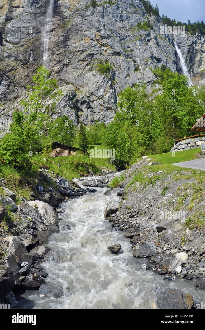 Summer Alpine rural landscape Stock Photo - Alamy