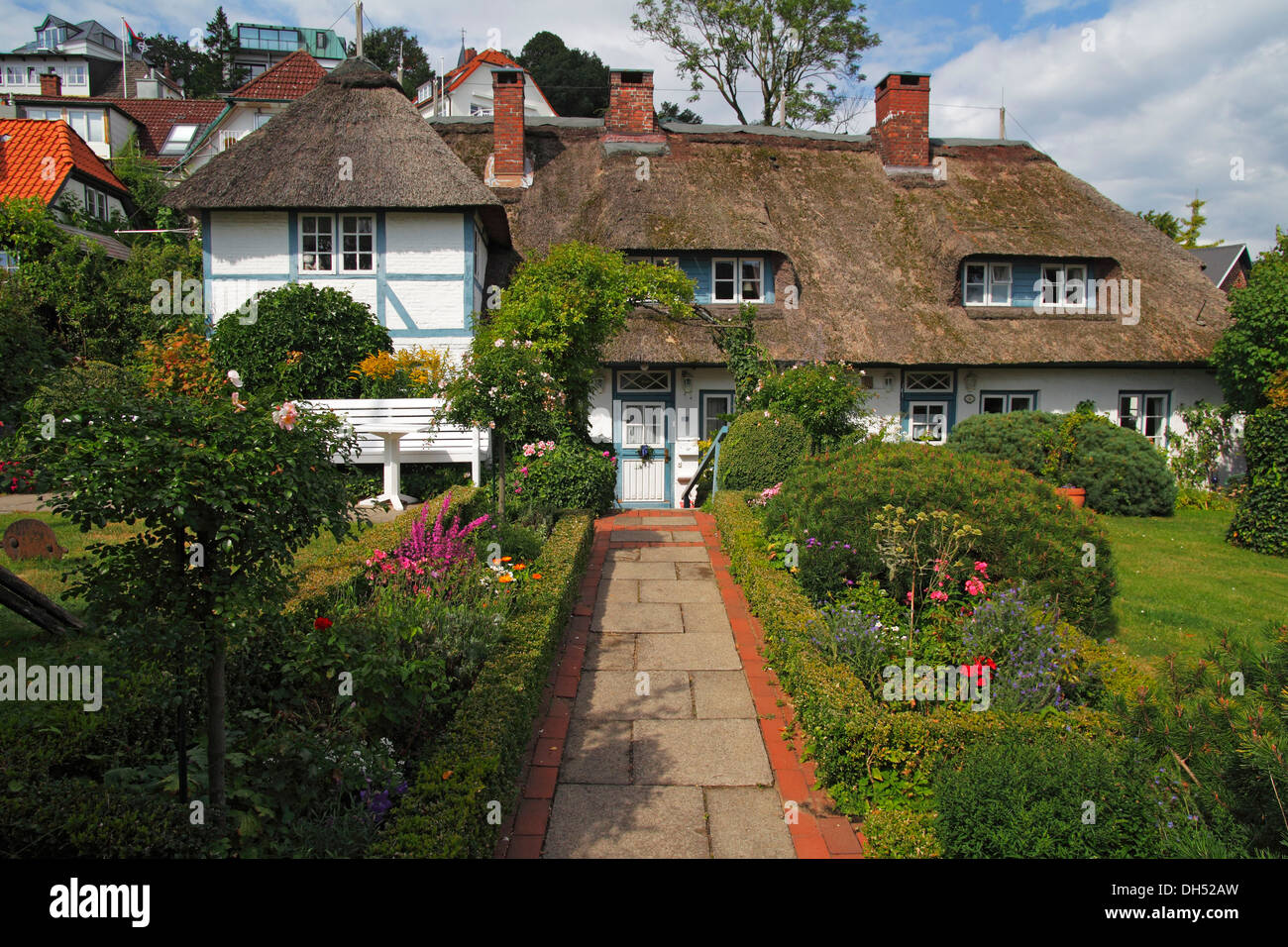 Fisherman's House, museum in a typical old fisherman's cottage, built around 1800, Süllberg, Blankenese, Hamburg, Hamburg Stock Photo