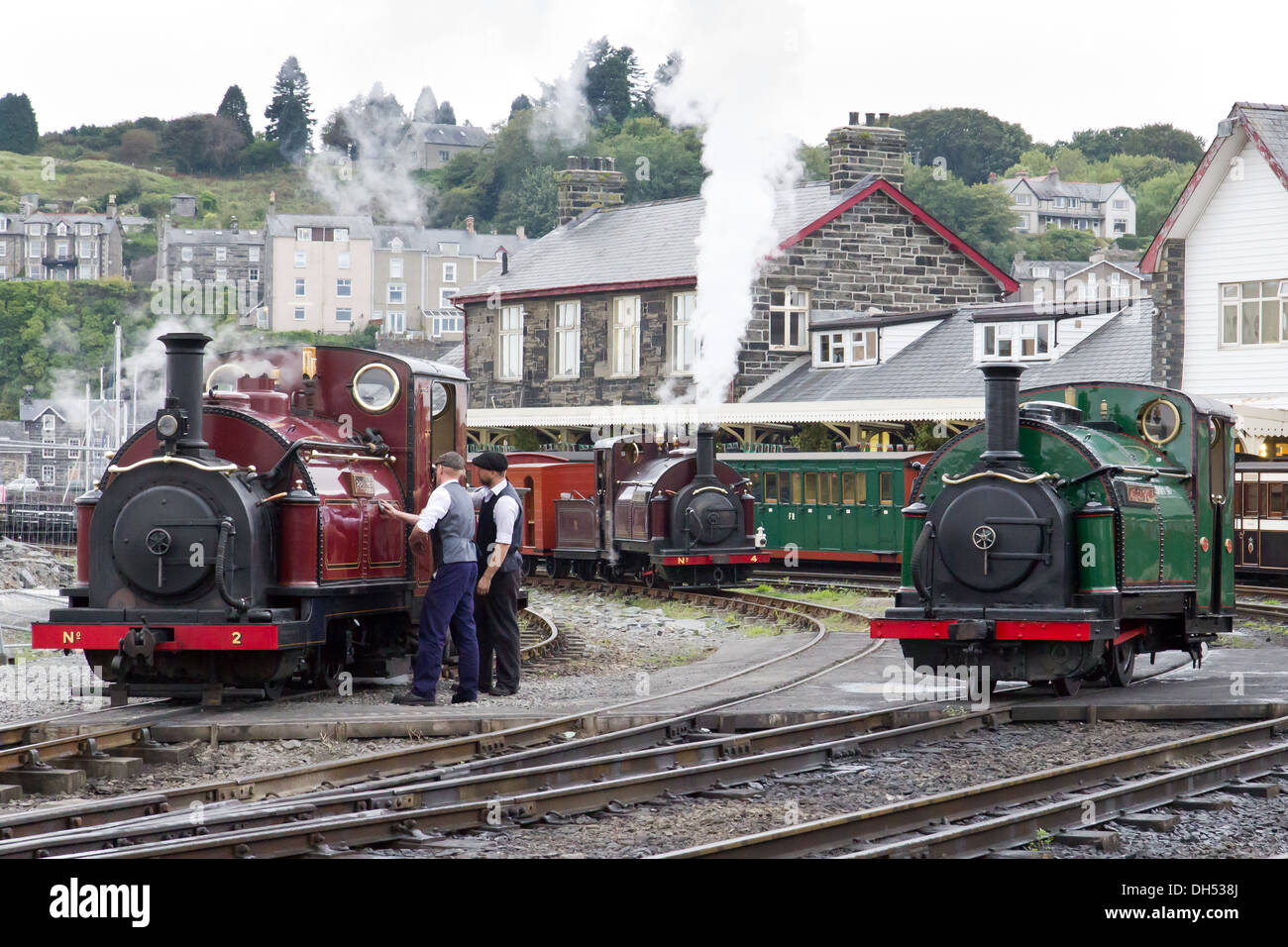 steam on the Blaenau Ffestiniog Railway, at Porthmadog