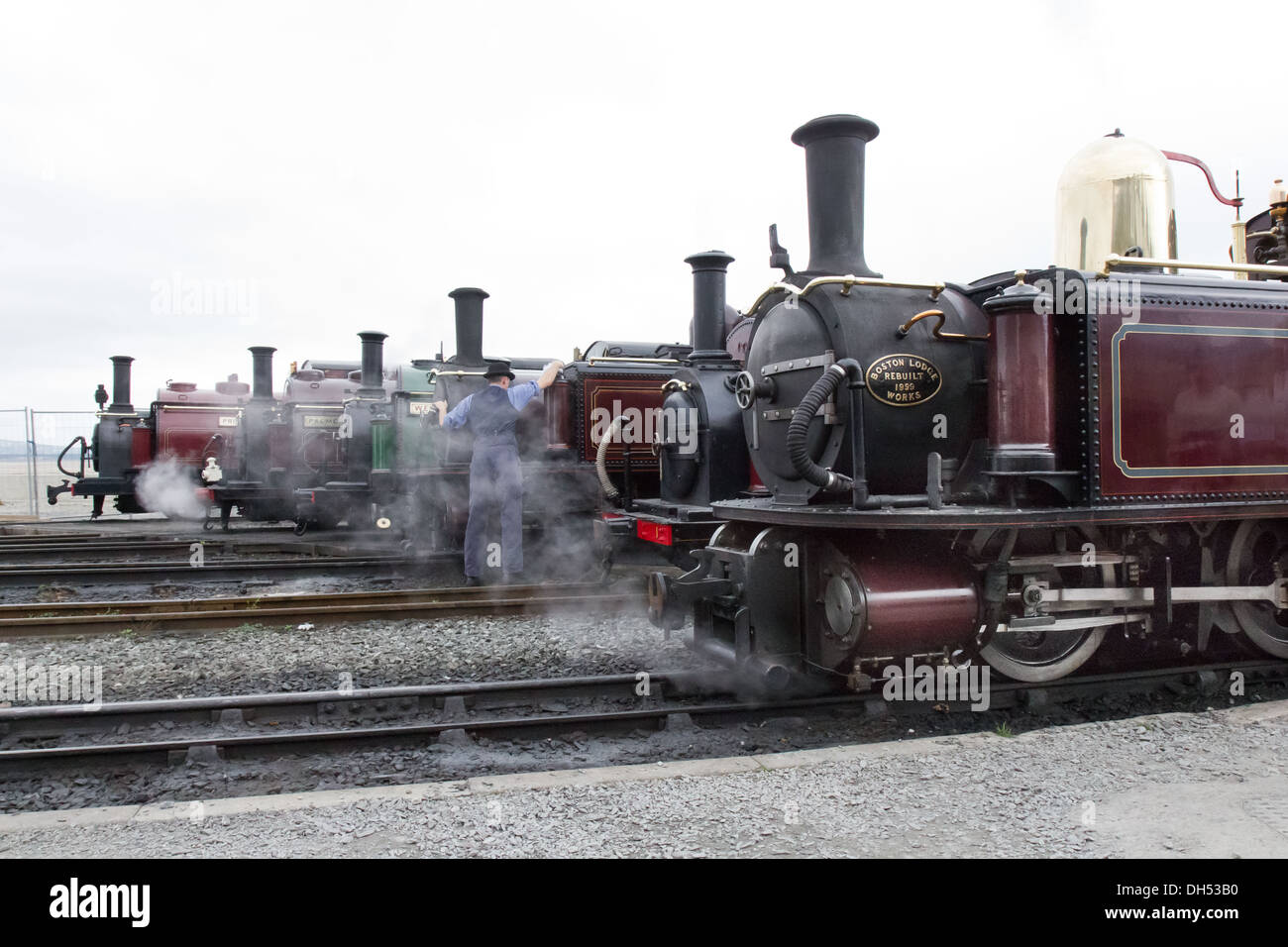 steam on the Blaenau Ffestiniog Railway, at Porthmadog