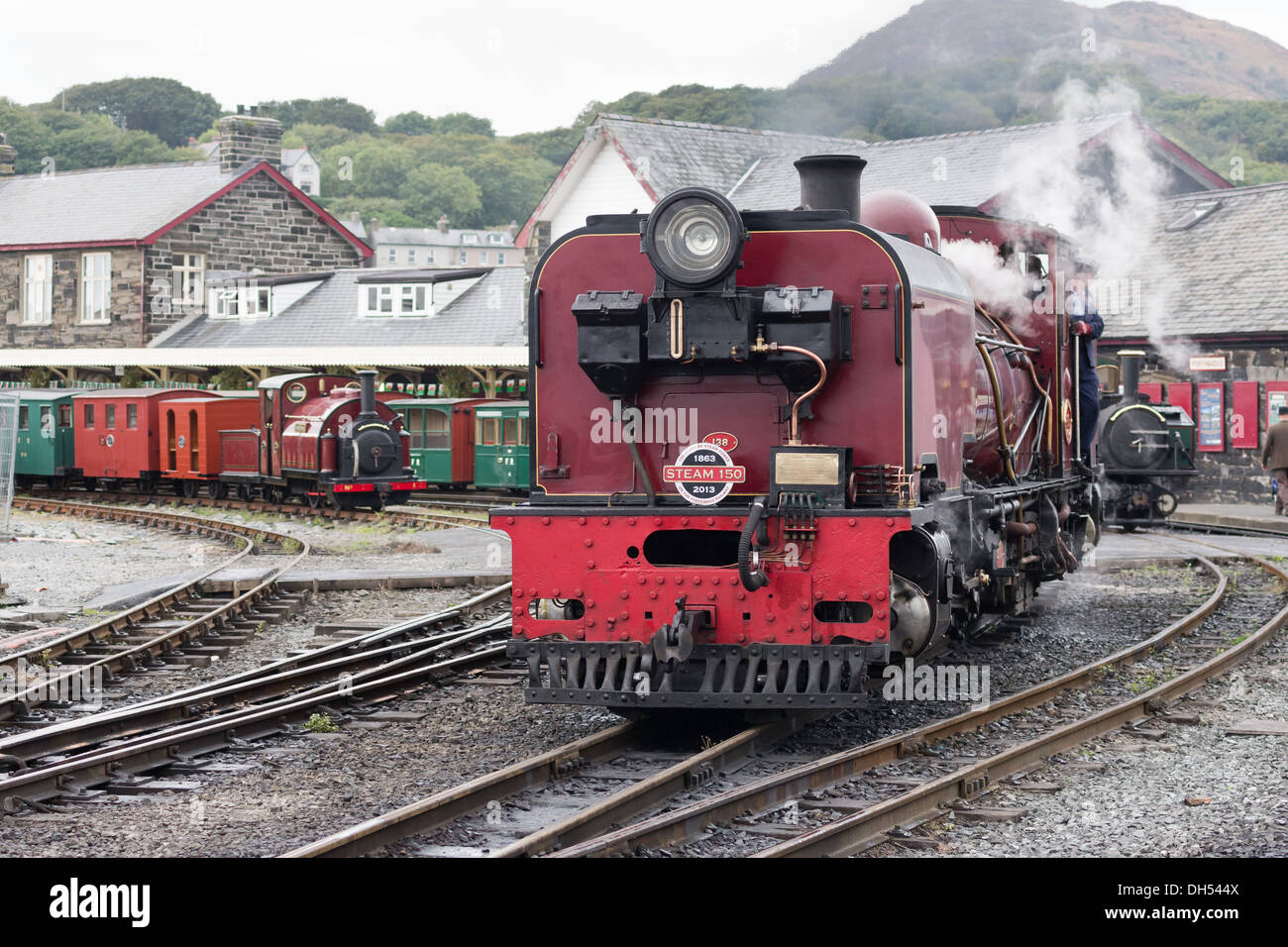 steam on the Blaenau Ffestiniog Railway, at Porthmadog
