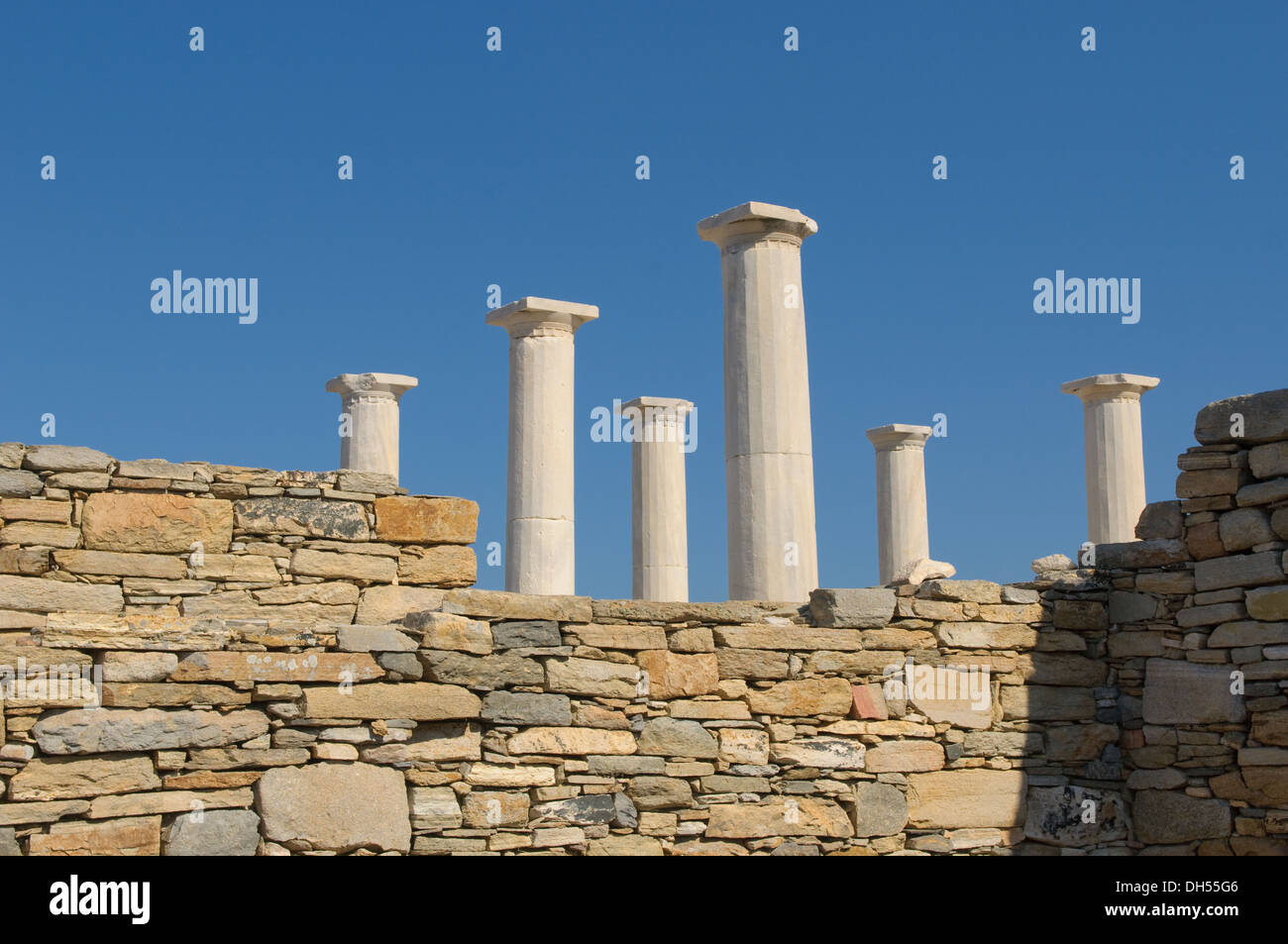 Ruins of Delos, Greece Stock Photo