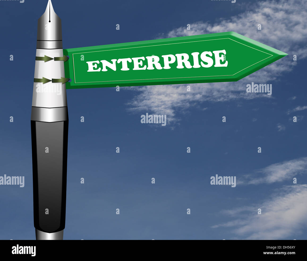 Enterprise road sign Stock Photo Alamy