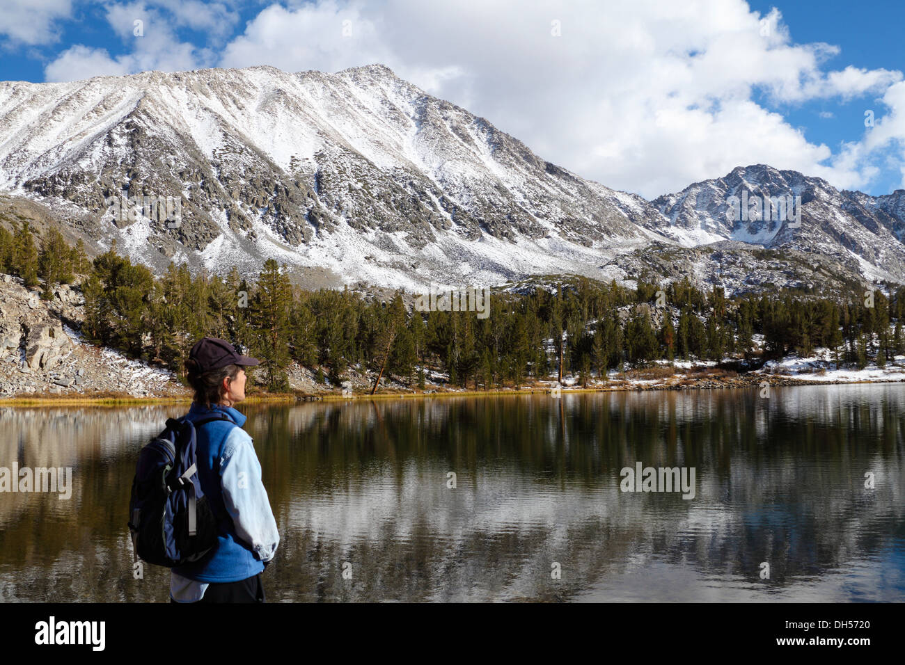 Female hiker on rock dramatic hi-res stock photography and images - Alamy