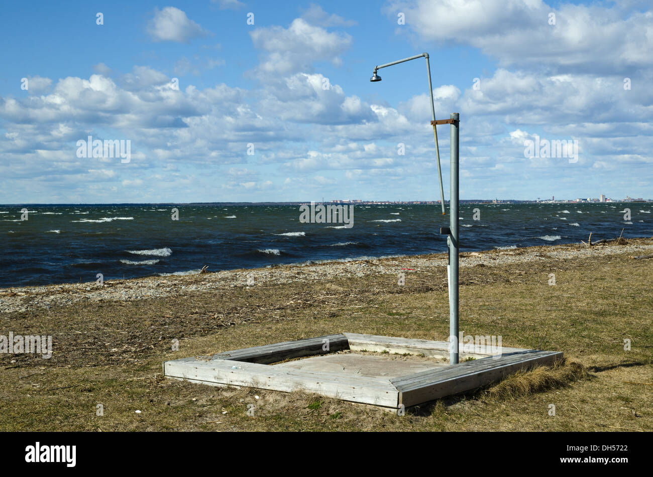 Outdoor shower black and white hires stock photography and images Alamy