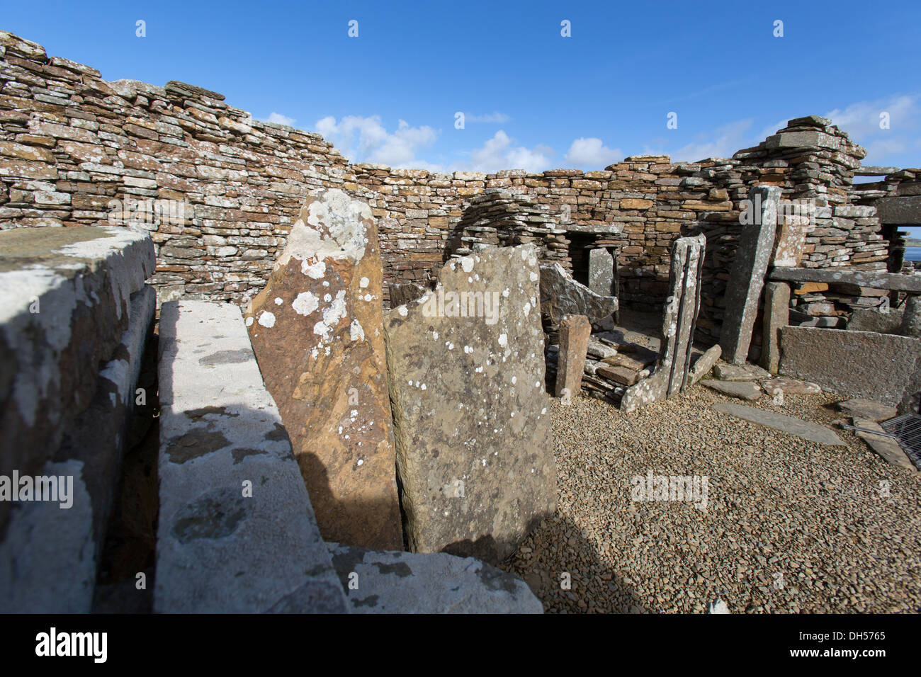 Islands of Orkney, Scotland. Internal view of the Broch of Gurness. Stock Photo