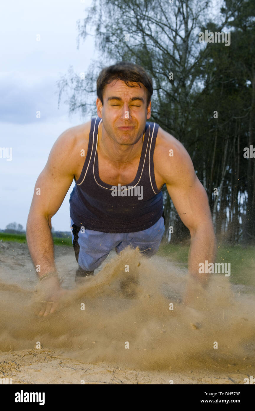 press up in the dust Stock Photo