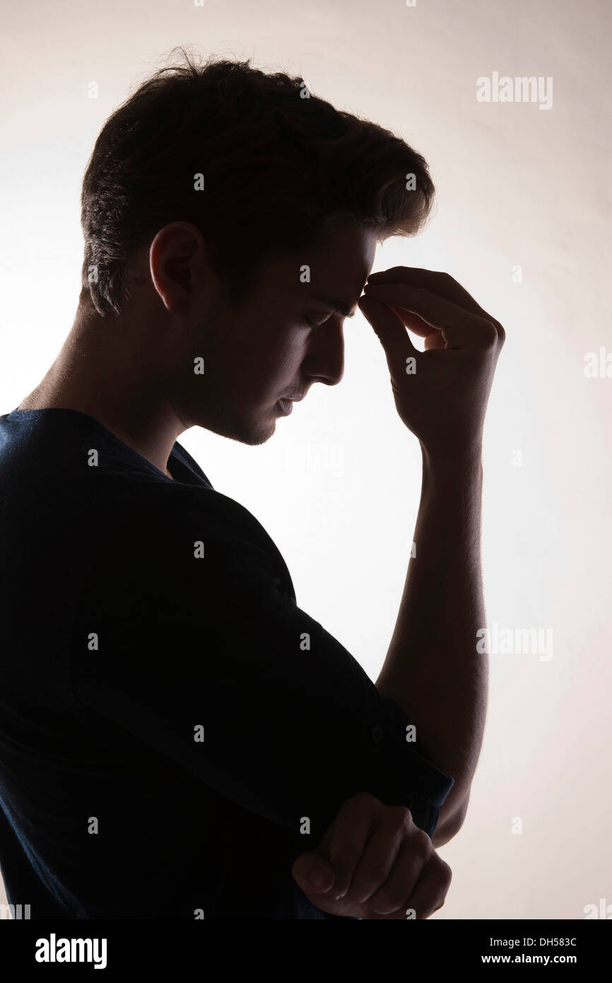 Side view focused pensive hi-res stock photography and images - Alamy