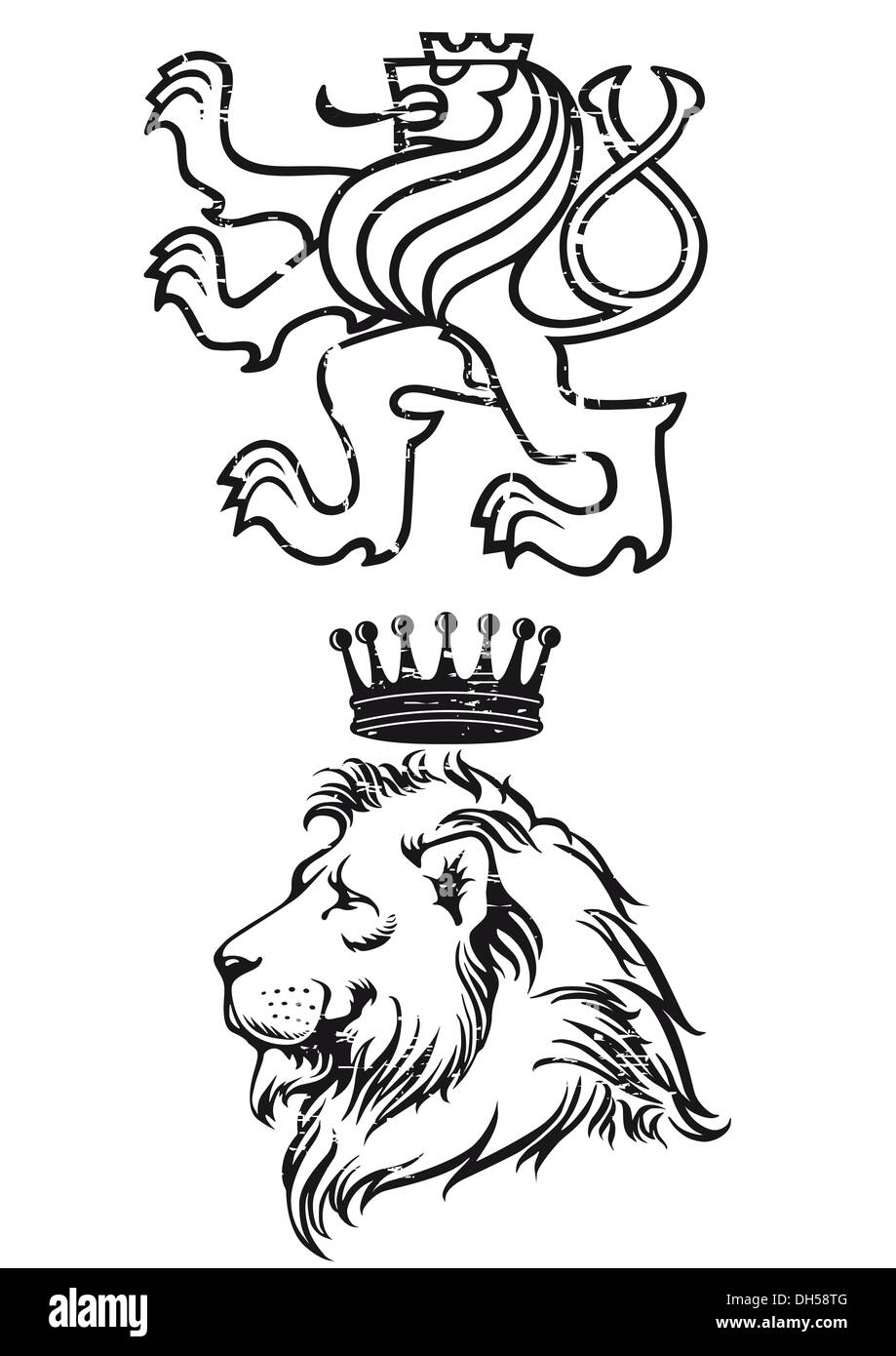 Lion Coat of Arms Stock Photo